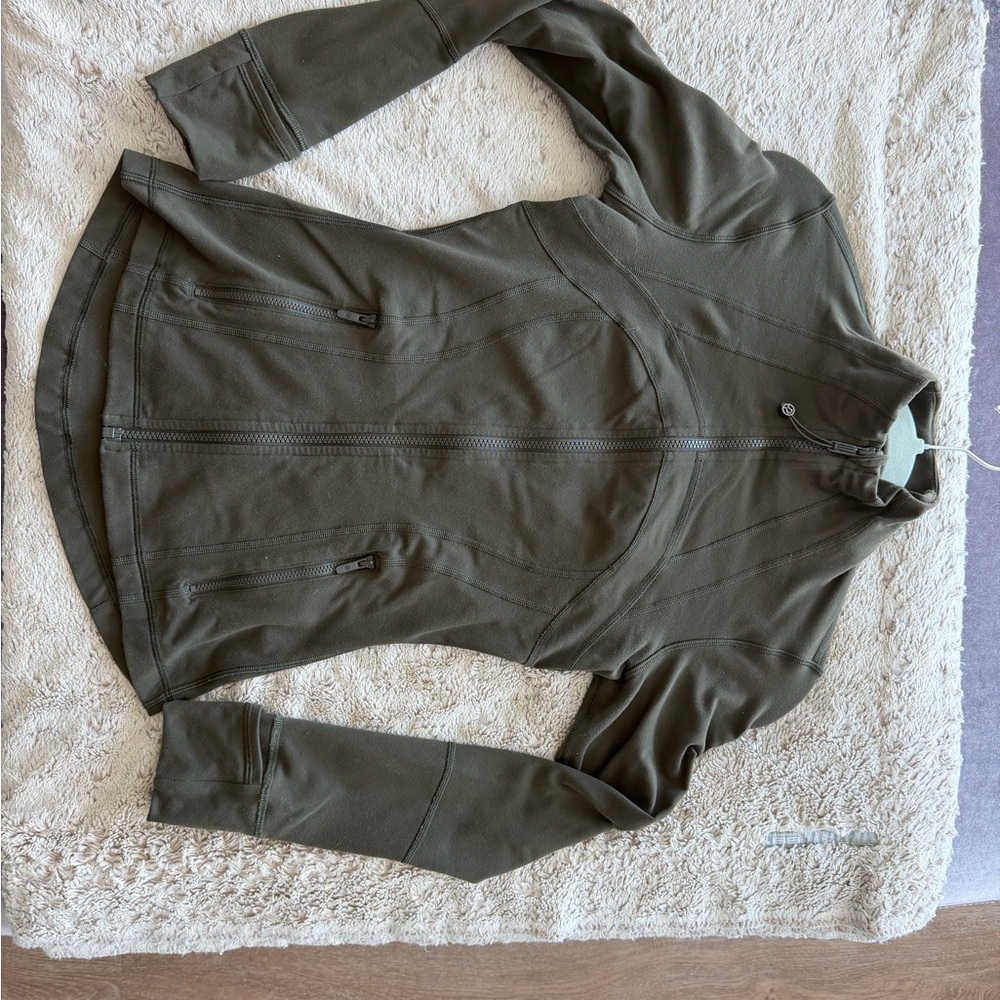 Olive Green Define Zip-Up Jacket